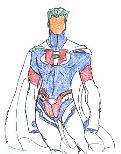 Hyperman costume sketch